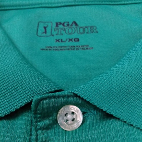 PGA Tour Men's Polo Size XL Green Golf Shirt - Picture 6 of 6